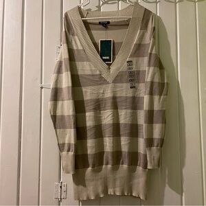 Bitten by Sarah Jessica Parker striped sweater X-large NWT